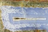 Polished Blue Lace Agate Slice - South Africa #128433-1